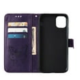 thumbnail image 4 of SaniMore Case for iPhone 15 Plus (6.7" 2023), PU Leather Full-body Protective Cover with Luxury Embossed Butterfly [Wrist Strap & Card Slots & Flip Kickstand] Shockproof Wallet Cover, Purple, 4 of 9