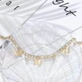 thumbnail image 5 of Simsly Butterfly Crystal Chain Adjustable Butterfly Pendant Necklace Shining Butterfly Chain with Rhinestones (Gold), 5 of 5