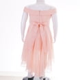 thumbnail image 4 of CHICTRY Juniors Grandes Filles Off-the-Shoulder Bal Cocktail Soirée Robe Perles Brillantes Robe de Fête d'Anniversaire Rose 8, 4 of 7