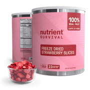 Nutrient Survival Freeze Dried Strawberry Slices, Long-Term Shelf Life, 100% Real Strawberries