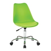 OSP Home Furnishings Emerson Office Chair with Pneumatic Chrome Base in White Finish