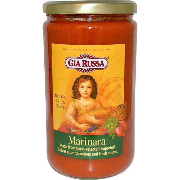 Gia Russa Imported Marinara Pasta Sauce, 24 oz [Pack of 6]