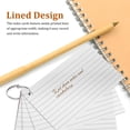 thumbnail image 4 of 4 Pcs Lined Flash Cards Index Cards Vocabulary Cards with Rings for Study, 4 of 8