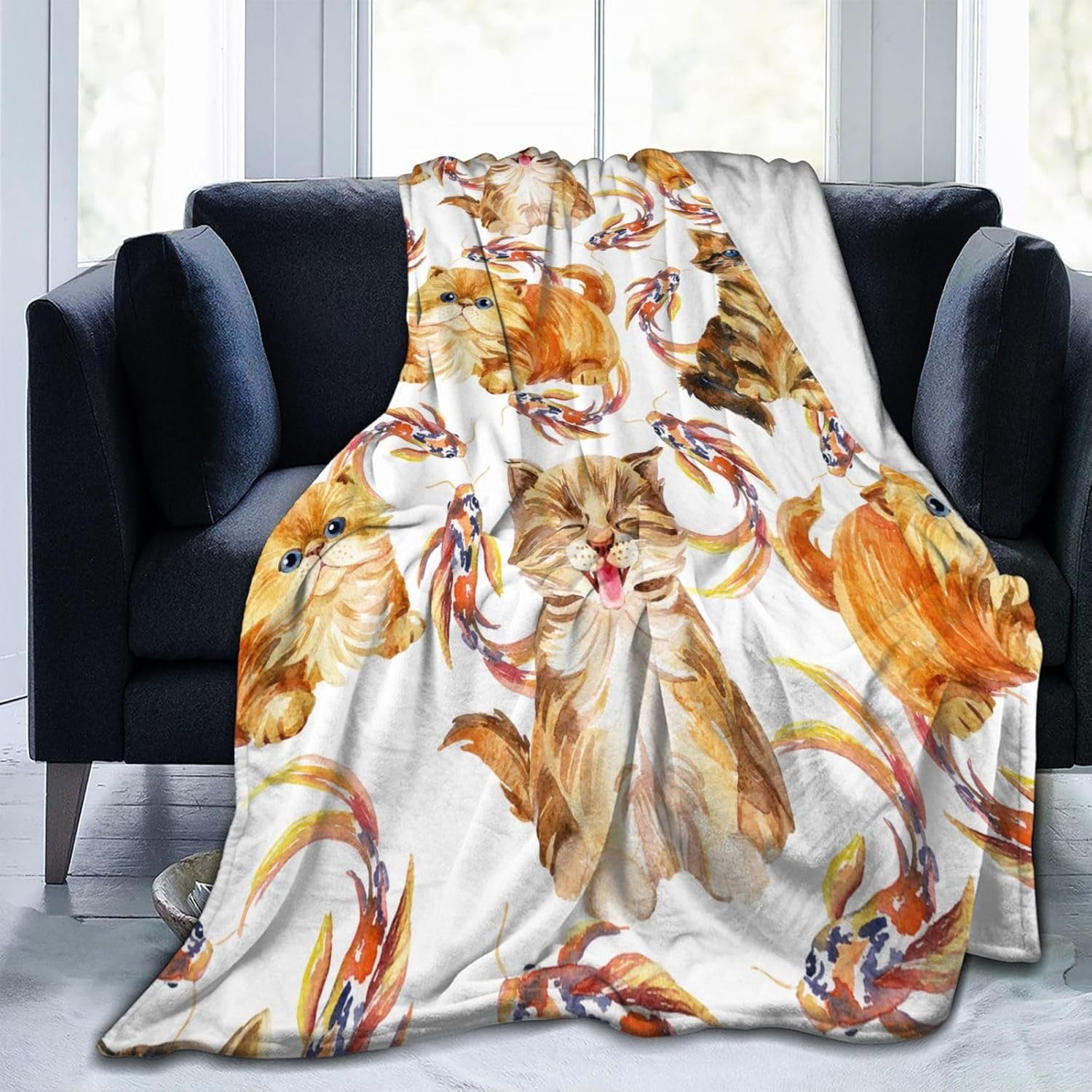 90s Vintage Style Throw Blanket Soft Travel Blanket Lightweight