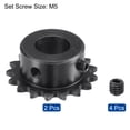 thumbnail image 3 of Unique Bargains #25 Chain Roller Sprocket, 14mm Bore 1/4' Pitch 17 Tooth Single Strand Chain Sprocket with Set Screws 2Pack, 3 of 6