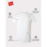 Hanes T-Shirt Undershirt, 3-Pack, Comfort Fit Ultra Soft, Mens Cotton Undershirt, Black/Grey