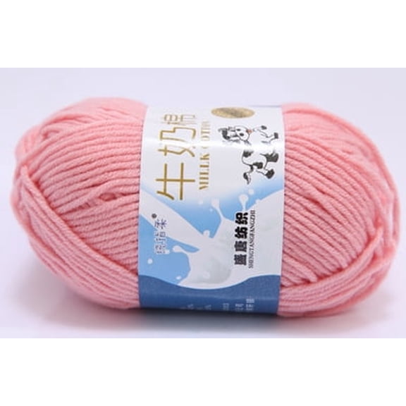 Wool Yarn Anti-fade DIY Bright Color Beginner Needlework Hand Knitting Crochet Yarn Ball for Home Hot Pink 1.7oz