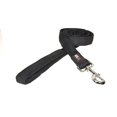 thumbnail image 2 of Dogline Comfort Microfiber Flat Leash for Dogs (W 1" L 4ft), Black, 2 of 5