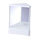 thumbnail image 3 of Espejo de maquillaje transparente con imagen no reversible, soporte para cosméticos blanco, 3 of 9