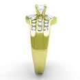 thumbnail image 4 of Bague en Acier Inoxydable avec Grade AAA CZ Transparent pour Femmes Style Pierre Claire TK10528G Taille 5, 4 of 4