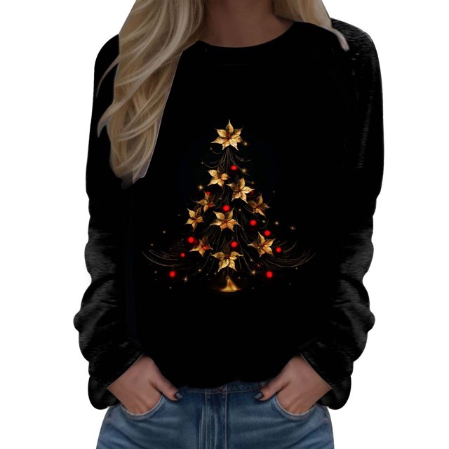 Sudadera sin capucha Gibobby Yoga Mujer Navidad Rosa Dorado M