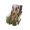 thumbnail image 3 of Flower Soft Flannel Fleece Throw Blanket, Grass Flowers Butterfly Floral Arrangement Summer Greenland Work of Art Print, Cozy Plush for Indoor and Outdoor Use, 60" x 80", Green and Red, by Ambesonne, 3 of 5