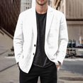 thumbnail image 2 of uikmnh Long Sleeve Shirts Stylish Men's Casual Business Shirt Versatile Loose Fit Layer Linen for Men for formal and Informal Occasions Size:S, 2 of 6