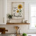 thumbnail image 6 of Canvas Wall Art, Yellow Sunflower Framed Canvas Prints for Living Room Bedroom, Summer Vintage Flower Bee Sunshine Extra Large Gallery Wrapped Wall Decor for Home Office, Gifts, 24"x36" Ship Next Day, 6 of 9