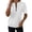 White, variant on Ymauqau Women's Tops Short Sleeve Crew Neck Half Zip Textured T-Shirts Business Casual Tee Shirts Loose Tunic Blouses