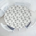 thumbnail image 3 of Ambesonne Abstract Fitted Round Tablecloth, Dandelion Motif, 40"- 44" Diameter, Dried Rose, 3 of 5