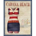 thumbnail image 2 of Paul Brent 12x14 White Modern Wood Framed Wall Art Titled - Cabana Beach, 2 of 5