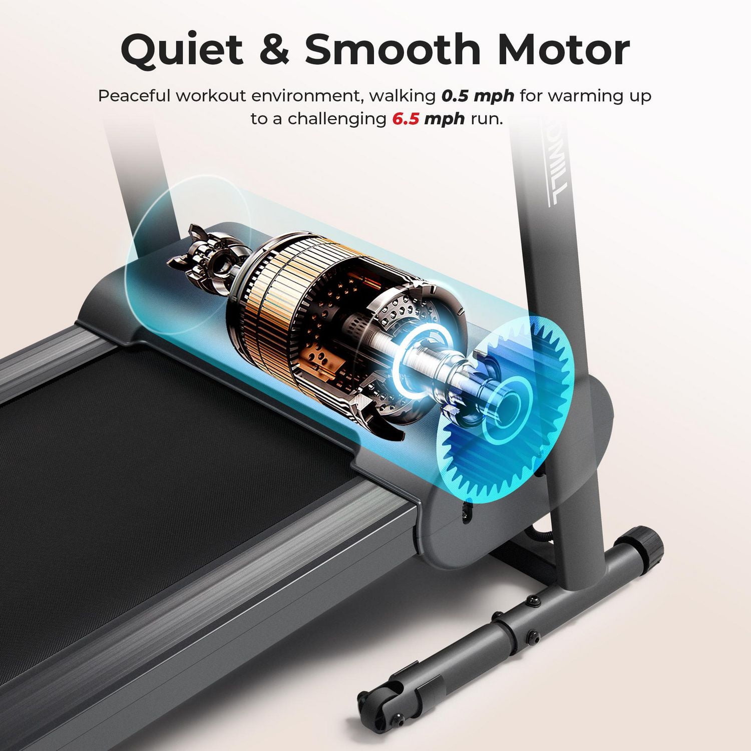 Sunny Health & Fitness Tapis Roulant Pliable SMART à Assemblage Facile - SF-T7610SMART