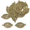 thumbnail image 2 of 2x Colección de de Hojas de 20 Piezas - Colgantes de Aleación de Metal de Hojas de árbol de Hojas Huecas de Bronce BLESIY Colgante de dijes de hojas, 2 of 5