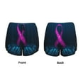 thumbnail image 3 of Salouo Two Human Hands are Holds Ribbon Awareness Print Women's 2 in 1 Running Shorts Double-Layer Shorts Athletic Workout Gym Yoga Shorts Running Shorts for Women-Medium, 3 of 7