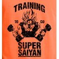 thumbnail image 2 of Training To Go Super Saiyan Funny Anime/Manga Tank Top Vintage Print Neon Orange S, 2 of 3