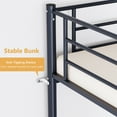 thumbnail image 6 of Zimtown Twin over Twin Steel Bunk Beds Frame Ladder Bedroom Dorm Room,Blue, 6 of 8