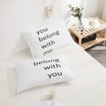 thumbnail image 4 of Move Over Couple Pillowcases Queen White Black Pillow Cover Letters Patter Microfiber Pillow Case 2 Pack, 4 of 9