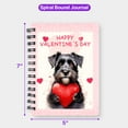 thumbnail image 5 of Happy Valentine's Day Schnauzer Brings Love Heart Spiral Bound Journal Miniature Schnauzer Dog Lover 5x7in Spiral Notebook - 02028, 5 of 5