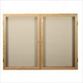 thumbnail image 3 of Ghent Traditional 3-Door Enclosed Fabric Bulletin Board, 36" x 72", Gray, Satin Aluminum Frame, 3 of 4