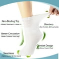 thumbnail image 2 of Womens Diabetic Cotton Ankle Socks White 6 Pairs Size 9-11, 2 of 7