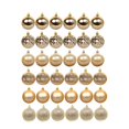 thumbnail image 1 of GUOOL 36Pcs Christmas Balls Ornaments Hanging Assorted Shatterproof Christmas Tree 6cm Aureate, 1 of 9