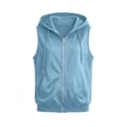 thumbnail image 3 of APEXFWDT Sleeveless Hoodies for Women Zip Up Vest Casual Loose Fit Lightweight Drawstring Sweatshirts with Pockets, 3 of 4
