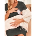 thumbnail image 3 of Avidlove Women Maternity Nursing Nightgown with Button Short Sleeve Nursing Dress for Breastfeeding Labor and Delivery Gown for Hospital S-XXL, 3 of 5