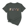 thumbnail image 5 of Trendfront Womens Highland Cow Graphic T Shirt Crewneck Short Sleeve Cute Farm Animal Print Casual Everyday Tee Tops, 5 of 5