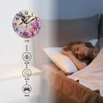 thumbnail image 3 of 12 Inch Wall Clock Battery Operated Silent Clock Decorative for Office, Kitchen, Outdoor, Living Room，Hummingbird Over Purple Flower Bush Watercolor Painting Floral Bird Multicolor, 3 of 4