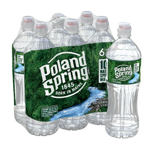 POLAND SPRING Brand 100% Natural Spring Water, 23.7-ounce ...