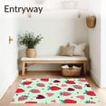 thumbnail image 3 of ODIKA 4'x6' Machine Washable Non-Slip Area Rug, Charming Strawberry Print with Sweet Berry Graphics High Traffic Rug, Red, 728707, 3 of 7