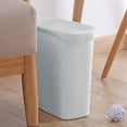 thumbnail image 5 of Small Slim Plastic Wastebasket Trash Can for Bathroom Kitchen Hotel Room Dorm Camper Rv, Space-Saving Design Fits Snugly Between Cabinet And Desk, Effortless , A Trash Can in The Gap of A Bathroom, 5 of 9