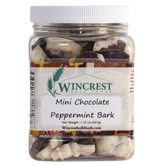 Mini Chocolate Peppermint Bark Bites - 1.25 Lb