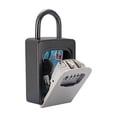 thumbnail image 2 of Key Lock Box , Wall Mounted Aluminum Alloy Key Safe Box Weatherproof 4 Digit Combination Keys Storage Lock Boxes ,Easy Installation, 2 of 6