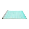 thumbnail image 2 of Ahgly Company Machine Washable Indoor Square Abstract Turquoise Blue Contemporary Area Rugs, 3' Square, 2 of 4