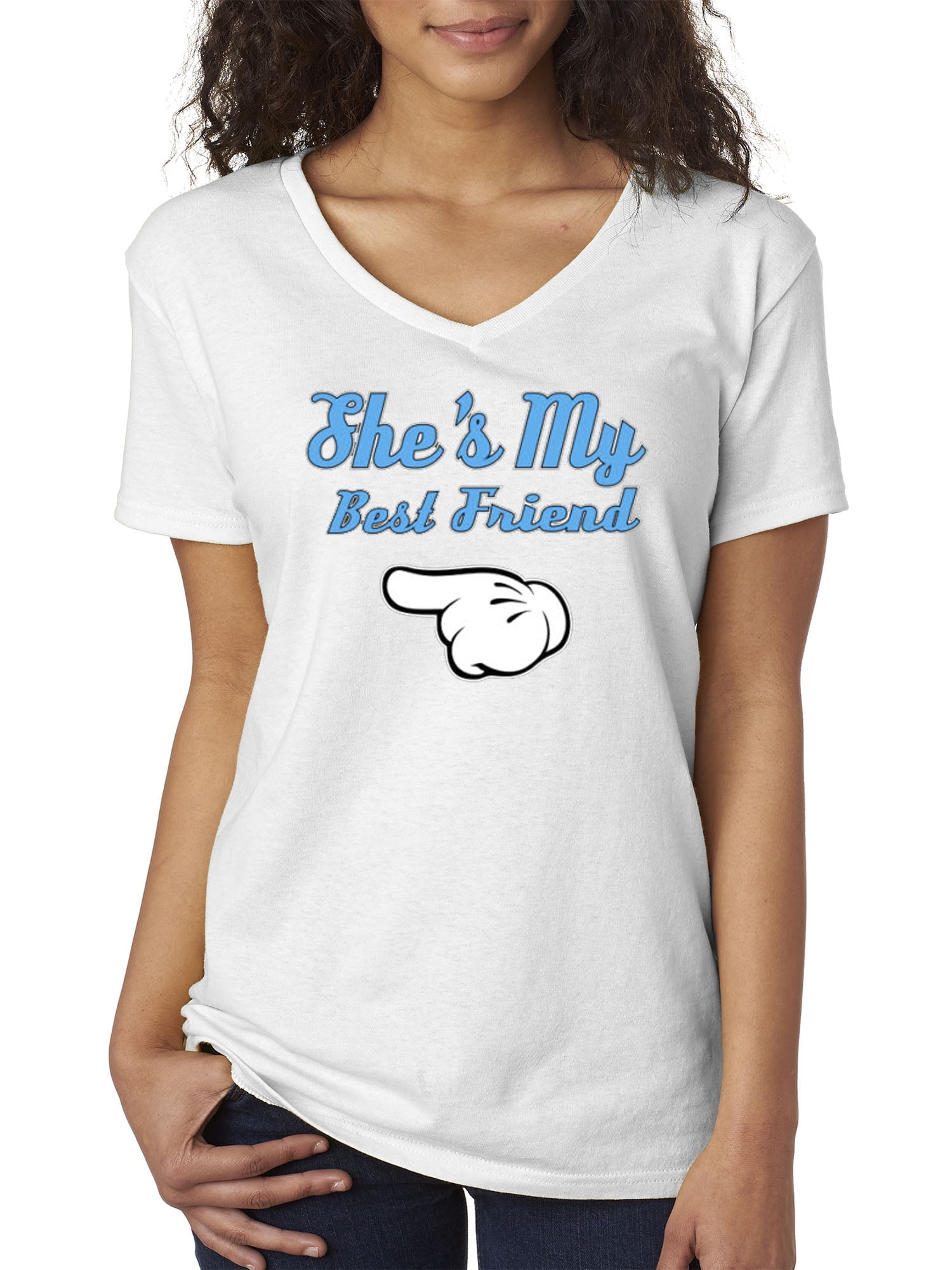 Women's V-Neck T-Shirt She's My Best 