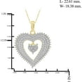 thumbnail image 4 of JewelersClub 14K Gold Plated Heart Necklace with Accent White Diamonds | Jewelry Pendant Necklaces for Women White Diamonds & 18 inch Rope Chain with Spring Clasp, 4 of 4