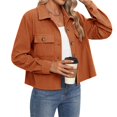 thumbnail image 1 of IMENGL Surchemise en Velours Côtelé Mode, Orange TG, Taille M-2TG, 1 of 5