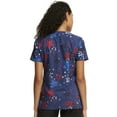 thumbnail image 3 of Tooniforms Women Scrubs Top V-Neck Print TF626, 3 of 7