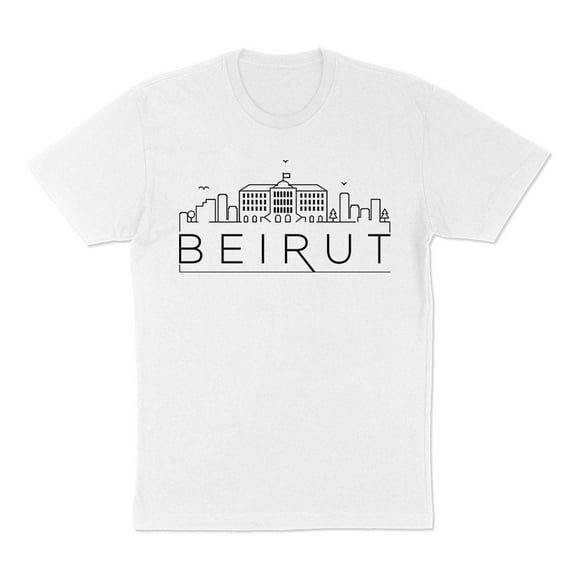 Skyline Beirut Lebanon Shirt Unisex Large White