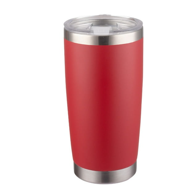 20 oz outdoor stainless steel thermos mug vacuum insulated coffee cup with lid red