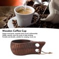 thumbnail image 3 of Solid Wood Coffee Cup with Handle Ergonomic Design 350ML Capacity Hand Carved, Portable Multifunctional Wood Mug Drinking Cup for Coffee Tea Milk Beverages, 3 of 8