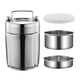 thumbnail image 4 of Fiambrera de acero inoxidable Macarena caja Bento 2 compartimentos 1,9 L plateado, 4 of 8