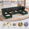 thumbnail image 6 of SOULART 113.39" Cloud Couch, Green Sectional Sofa, Modular 6-Seat Convertible Sectional with Chaise and Storage Ottoman for Home Apartment Office, 6 of 12